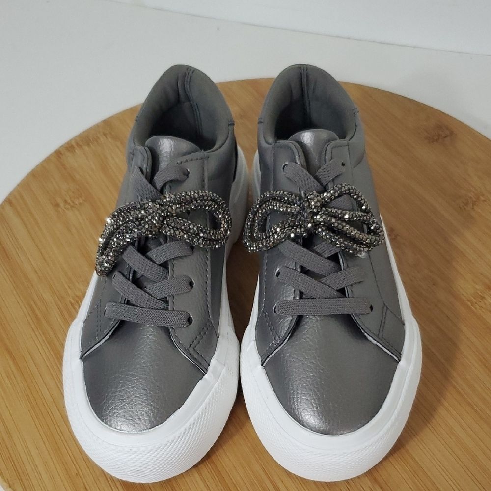 BCBGirls Kids Sneakers Slip on Shoes Gunsmoke Gray Size 12 NIB